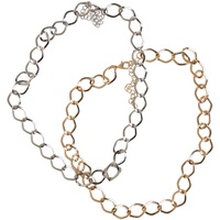 URBAN CLASSICS Big Classic Necklace 2-Pack gold/silver one size