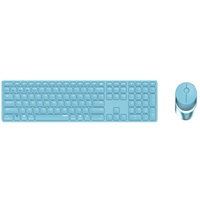 Rapoo 9850M blau (DE, Kabellos), Tastatur, Blau