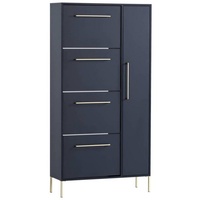 Schildmeyer Schuhschrank Kent 701828, Nachtblau/Gold, 88,4 x 30 x