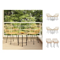 VidaXL 3-tlg. Garten-Essgruppe Poly Rattan