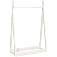 VidaXL Kleiderständer Weiß 100x45x150 cm Massivholz Kiefer