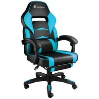 TecTake Racing Bürostuhl Comodo ergonomische Form, mit Fußstütze und