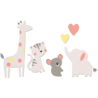 Sizzix 663863, Zoo Freunde von Olivia Rose, Mehrfarben, Einheitsgröße