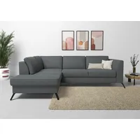 Sit&more Ecksofa SIT & MORE "Olsen L-Form", grau (dunkelgrau),