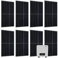 Juskys Solaranlage Set 3000 W polykristallin 400 W Wechselrichter