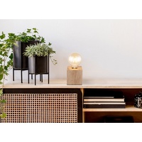 GLOBO Tischleuchte MDF dunkelbraun, 1x E27