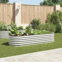 VidaXL Garten-Hochbeet verzinkter Stahl 240 x 80 x 44