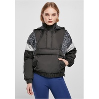 URBAN CLASSICS Mixed Jumper Over Jacke Black / Snow