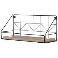 Just light. LED Wandleuchte Regal 46x16x20cm schwarz Boden aus