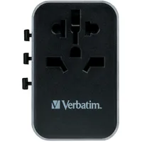 Verbatim Adapter UTA-04, 100-250V, 3x USB Typ-A, 2x USB