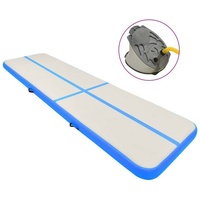 VidaXL Aufblasbare Gymnastikmatte mit Pumpe 700x100x20 cm PVC Blau