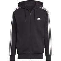 Adidas Essentials French Terry 3-Streifen Kapuzenjacke Black / White