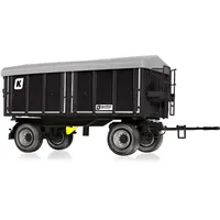 Wiking 077867 - Kröger Zweiachs-Dreiseitenkippanhänger HDK 302 schwarz 1:32