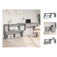 VidaXL Eckschreibtisch Grau Sonoma 200x50x76 cm Holzwerkstoff