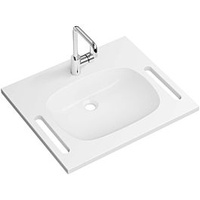Hewi M40 Mineralguß-Waschtischset 950.19.039 65x55cm, weiß, mit Waschtischarmatur AQ1.12M10440