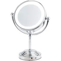 Sichler Beauty LED-Kosmetikspiegel mit Akku, Bluetooth-Lautsprecher, 1x / 5x