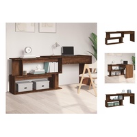 VidaXL Eckschreibtisch Braun Eichen-Optik