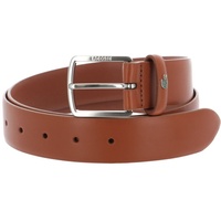 Lacoste Herren Gürtel - Ledergürtel, 35 mm, Dornschließe Hellbraun