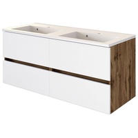 Held Held-Möbel Waschtischunterschrank Lucca Dekor Weiß 120 cm