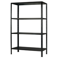 SCHULTE Regalwelt Steckregal 180x60x40 cm (HxBxT), schwarz-Struktur,