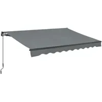 Juskys Gelenkarmmarkise 350 x 300 cm grau