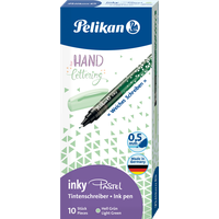 Pelikan inky Pastell Tintenroller hellgrün, geeignet für Rechtshänder, Faltschachtel