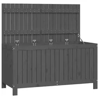 VidaXL Gartentruhe Grau 121x55x64 cm Massivholz Kiefer