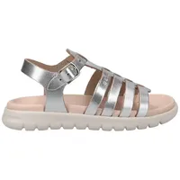 GEOX Leder-Sandalen "Soleima" in Silber - 30