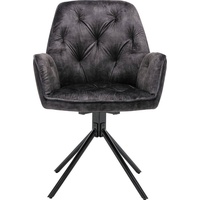 ByLIVING Esszimmerstuhl SARINA, 2er Set, Samtbezug anthrazit, schwarz