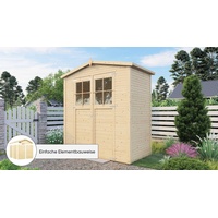 Konifera Gartenhaus KONIFERA "Alto 1 Fineline Satteldach", beige (naturbelassen),