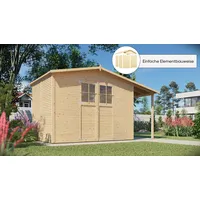 Konifera Gartenhaus KONIFERA "Alto 4 PLUS Fineline Satteldach", beige