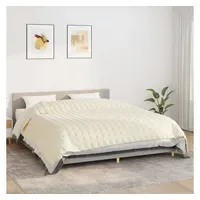 VidaXL Gewichtsdecke Hellcreme 235x290 cm 11 kg Stoff