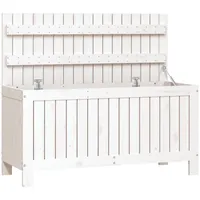 VidaXL Gartentruhe Weiß 108x42,5x54 cm Massivholz Kiefer