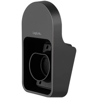 Logilink Wandhalterung mit Kabelablage, Kunststoff, Schwarz