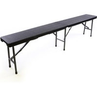 VCM Partybank 2er Set Klappbank Rattan-Optik 180 x 25
