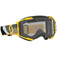 Scott Fury Enduro MX Goggle Cross/MTB Brille grau/gelb/klar