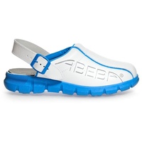 Abeba Berufsschuh-Clog 7312 Dynamic Pantoffeln, 7312-47 weiß blau mit