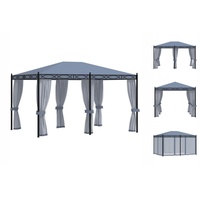 VidaXL Pavillon mit Mückennetze 3x4 m Anthrazit Stahl
