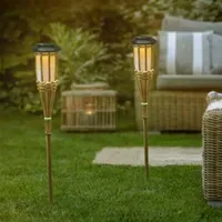 Hi Gartenfackel Bambus 2er Set H 56 cm