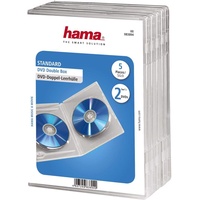 Hama Double DVD, Jewel Case, 5, transparent,