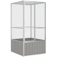 VidaXL Vogelkäfig Grau 111x107x211,5 cm Verzinkter Stahl