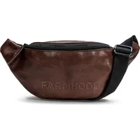 Farmhood Memphis Leder Gürteltasche |34cm große Bauchtasche mit Reißverschlussfach