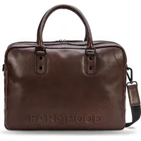 Farmhood Memphis Aktentasche Leder 42 cm Laptopfach Braun