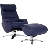 Mendler Relaxsessel mit Hocker HWC-K98, Fernsehsessel Sessel, Liegefunktion drehbar,