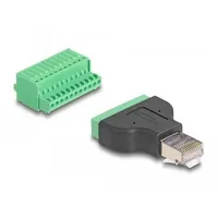 DeLock RJ50 Stecker zu Terminalblock Adapter [1x RJ50-Stecker -