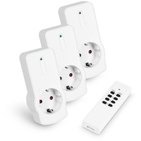 Heitech Funksteckdose 3 St. Weiß