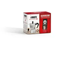 Bialetti Moka Express 3 Tassen silber inkl. Perfetto Moka