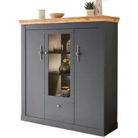 Furn.design Highboard grau Eiche Landhaus Wohn- und Esszimmer Vitrine