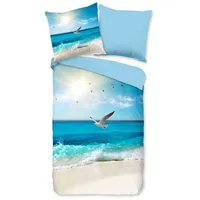 Muller Textiles Good Morning Bettwäsche Sealife Renforcé blau Größe