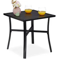 Relaxdays Gartentisch 52,5 x 51,5 x 46 cm schwarz
